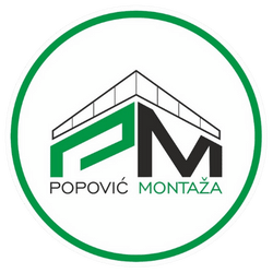 Popović-Montaža- Logotip